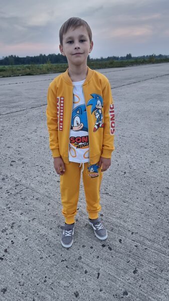 Kostīms zēniem SONIC, dzeltens